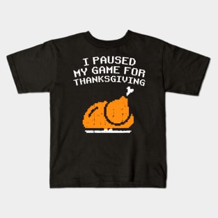 Happy Thanksgiving Gamer Turkey Video Game Lovers Kids Boys Kids T-Shirt